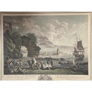 Engraving « view Of Pausylipe, Near Naples »