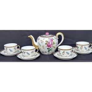 Hand-painted Limoges Porcelain Tea Service (delvaux, Paris)