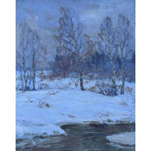 Winter Landscape Oil On Board