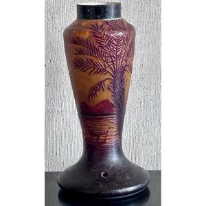 Degué, Art Nouveau Lamp Base In Pâte De Verre