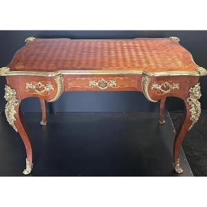 Napoleon III Marquetry And Gilt Bronze Flat Desk
