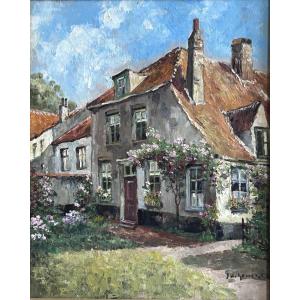 J. De Genise, Oil On Canvas Picturesque Landscape