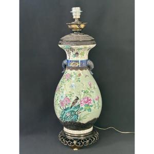 Antique Chinese Porcelain Lamp 19th Century