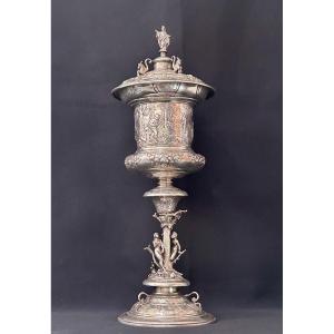 Hanap In Finely Chased Silver 18th Century