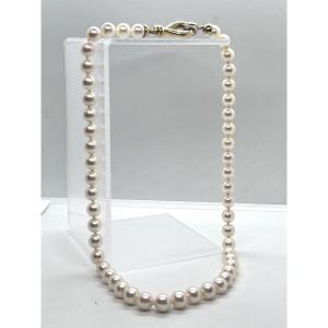 Cultured Pearl Necklace With 18-carat Gold Clasp