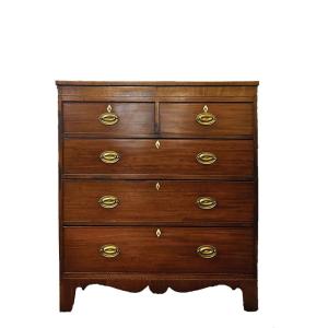 19th Century English Chest Of Five Drawers