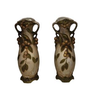 Pair Of Art Nouveau Vases From The 1900s