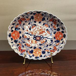 Japanese Hand-painted Porcelain Imari Oval Platter, 1920s