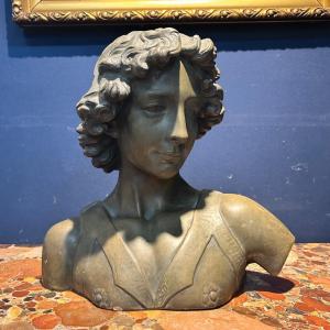 Terracotta Bust Inspired By Michelangelo's David