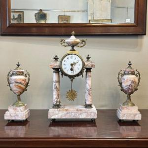 Louis XVI Style Marble And Bronze Mantel Insert