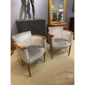 Paire De Fauteuils Art Déco