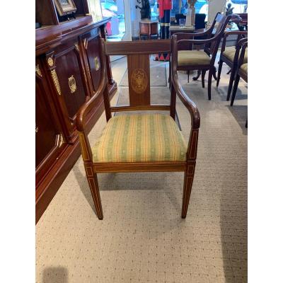 4 Mahogany Armchairs