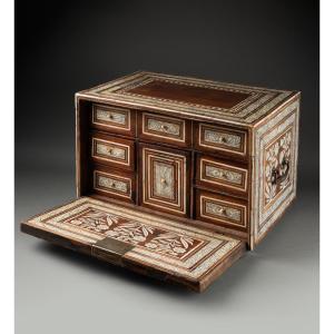 A Mughal Ivory-inlaid Wood Cabine - North West India 17th Century