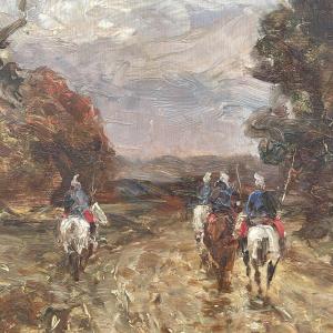 Military Cavalrymen On Horseback
