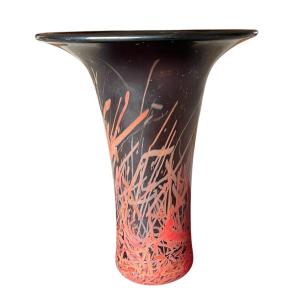 Hadeland Glassverk Blown Glass Vase – Vintage Scandinavian Art From The 20th Century