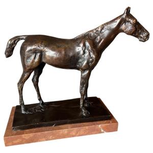 Bronze "halted Horse" After Edgar Degas – Ebony Cast, No. 1/48