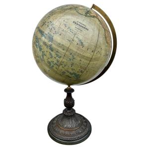 Antique Terrestrial Globe By C. Adami, Revised By H. Kiepert, Berlin 1881