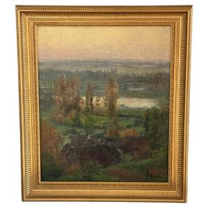 Countryside Landscape Signed Maurice Dainville - Oil On Canvas