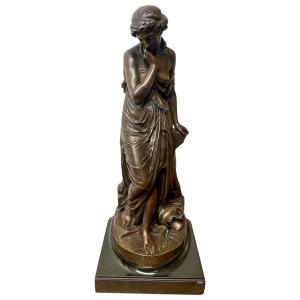 émile Carlier (1849-1927) - Bronze Sculpture - The Spring