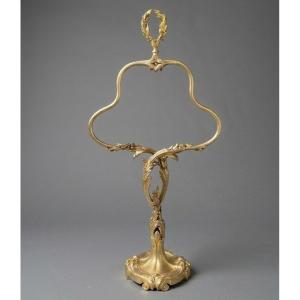 Gilded Bronze Lamp Base By François Rambaud, Susse Frères Cast Iron