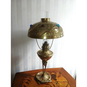 Gallé Style Art Nouveau Lamp