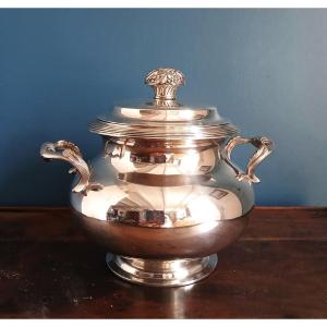 19th Century Solid Silver Sugar Bowl