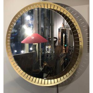 Backlit Round Mirror “stilnovo” Italy 1960