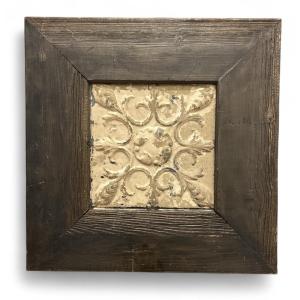 Decorative Framed Zinc Panel - 20th Century