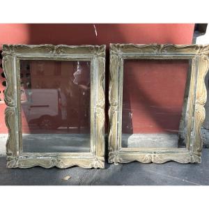 1950s Frames - Solid Wood - Mirror Edging, Period Glass