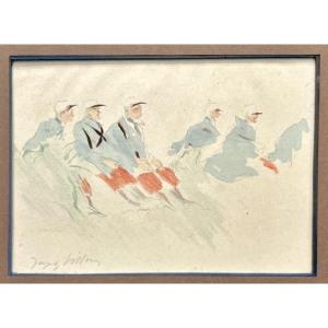 Lithograph Engraving From 1905 - Jacques Villon - The Knights - Publisher Sagot