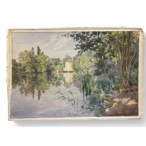 Watercolor French Painter Paul Grégoire 20th Century Landscape