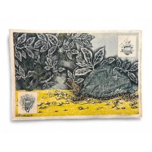 Lithograph By Jean Lurçat “the Nests” 1964