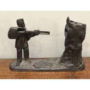 American Piggy Bank 19th Century J&e Stevens Metal 
