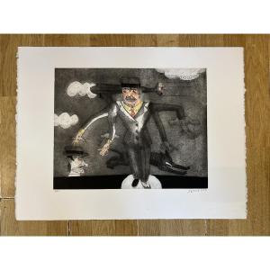 Antonio Segui - Etching - 20th - Untitled - 2001 - Signed And Numbered