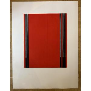 Luc Peire - 20th - Original Lithograph "oleron" 1988 - Bat - Signed - Felt Workshop