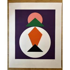 Geneviève Claisse - 20th - Lithograph Geometric Composition 2015