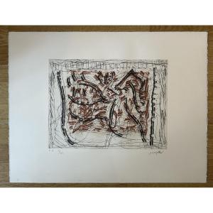 Jean-paul Riopelle - 20th - Etching - Ea - 1991 - Signed