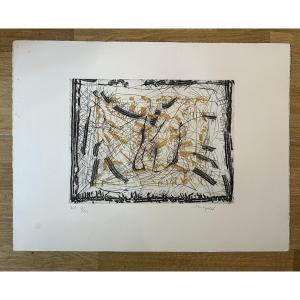 Jean-paul Riopelle - 20th - Lithograph Etching - Ea - Arches Paper - Signed - Felt Workshop