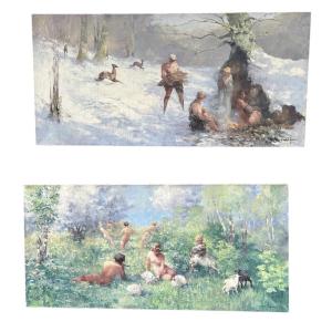 Louis Garin - Winter / Spring - The Four Seasons - 20th Century (2 Other Seasons On Another Page)
