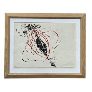 René Duvillier - 20th Century - Watercolor On Paper "enjoyment Of Space"