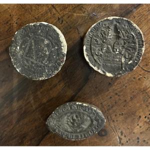 Casts Of Medieval Seals, 19th Century. Heraldry. House Of Laval. Sigillographic Impressions.