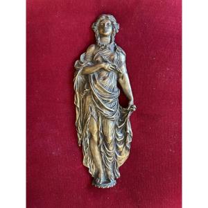 Bronze Wall Sconce – Antique Female Figure – Late 19th-century Neoclassical Style