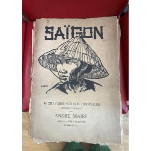André Maire Saigon 1930 Portfolio 39 Original Woodcuts G. Grès & Cie N°82/300