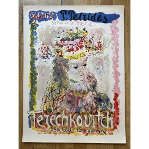 Chekhovich - Original Exhibition Poster Galerie Pétridès, Paris, June 1950s