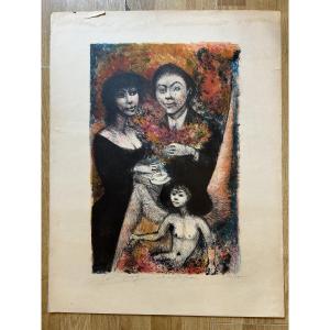 Joseph Goerg - Le Coup De Foudre, Original Etching Signed In Colors 44/75