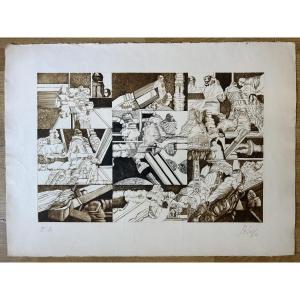 Orlando Pelayo (1920-1990) - Original Etching, Artist's Proof (e.a.)