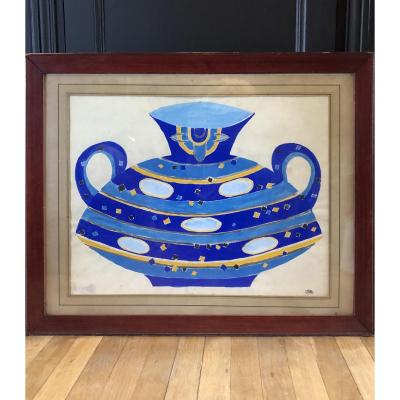 Gouache By Marcel Burtin (1902-1979)