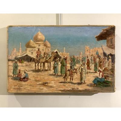 Oriantalist Painting By René Mérion