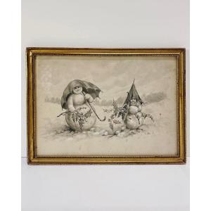 Graphite On Paper Orens Paper Denizard (1879 - 1965). Sign