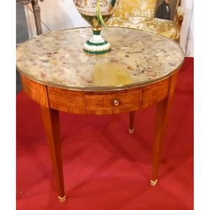 Bouillotte Marquetry Table - Napoleon III Period